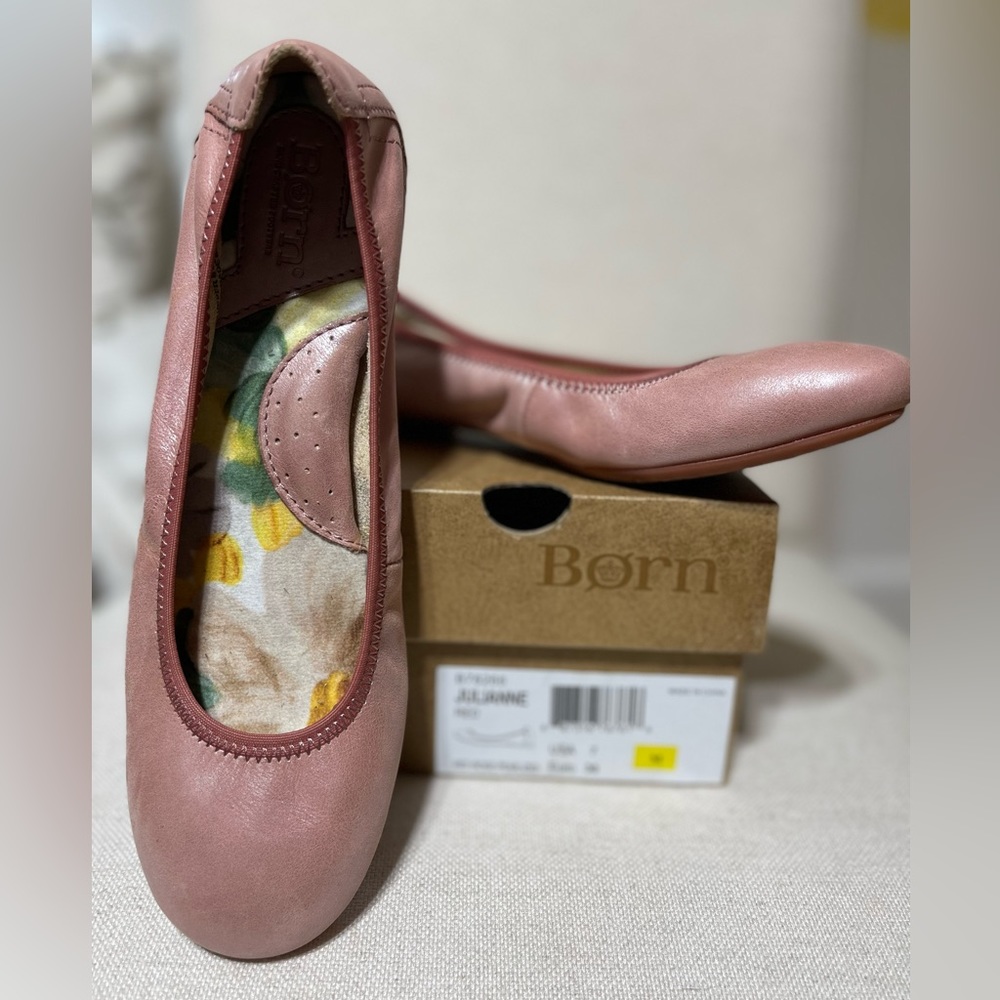 Born Julianne Rose Red Pearlized Ballet Flat